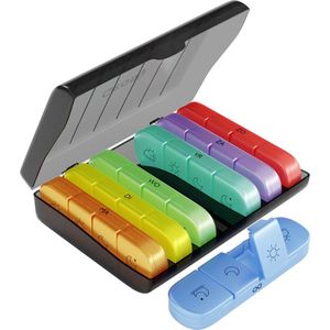 Finnacle - 7-Vaks Pillendoosje - Sorteer Medicijnen - Multicolor - Etui