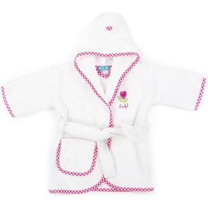 Baby badjas Lief Lifestyle! Meisjes babybadjas met capuchon - 0-12 maanden - kraamcadeau - Wit