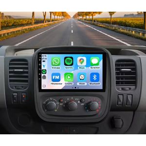 Autoradio 2/32GB met Carplay en Android auto | Geschikt voor Opel Vivaro B, Renault Trafic 3, Fiat Talento, Nissan NV300 Radio scherm met Navigatie | 2014 2015 2016 2017 2018 2019 2020 2021