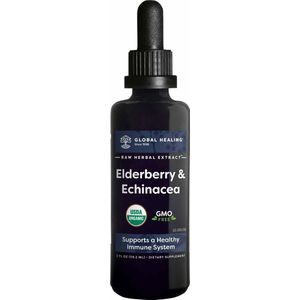 Elderberry & Echinacea (60ml) - Global Healing - Alcoholvrije kruidentinctuur - Biologisch