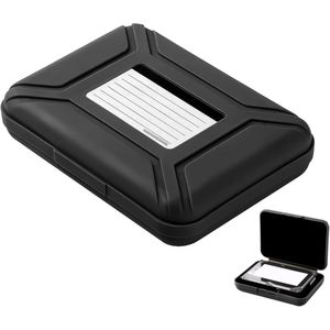 Behuizing voor 3,5"" harde schijf - Schokbestendige en stofdichte behuizing - Opbergdoos - Beschermhoes voor 3,5"" harde schijf - Stof- en schokbestendige beschermhoes voor harde schijf - Multifunctionele behuizing voor draagbare harde schijf - Zwart