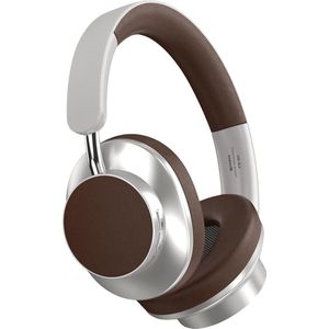 Bluetooth-hoofdtelefoon met bas en stereogeluid - Lange batterijduur - Ruisonderdrukking - Draadloos 5.3 - Zilver