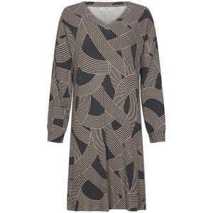 Pastunette Premium - Nachthemd - Balance - Viscose/Polyester - Zwart/Beige - Maat 36