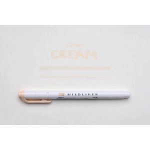 2 x Zebra Mildliner Double-Sided Highlighter - Fine / Bold – Mild Cream