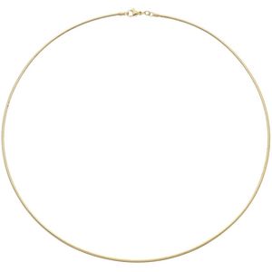 Glowketting - double - messing geel verguld - omega 1.5 mm - rond - 45 cm