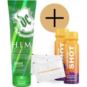 Devoted Creations - H.I.M. Energy + 2 Your Sun Shots + 2 Verfrissingsdoekjes
