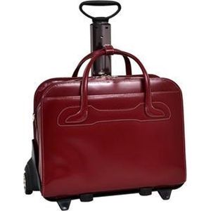 McKlein Laptop Trolley - Rood - 17"" - Willowbrook