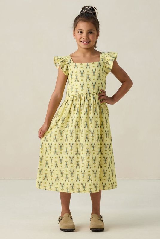 Sissy-Boy - Maxi-jurk - Lichtgeel - Kreeftenpatroon