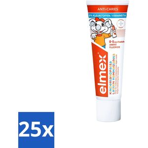 Elmex - Tandpasta - Peuter - Anti Cariës - 0% Dye - 75 ml - Bulkverpakking - 25 stuks