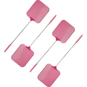 CM Vliegenmepper compact - 4x - uitschuifbaar - 35/77 cm - roze