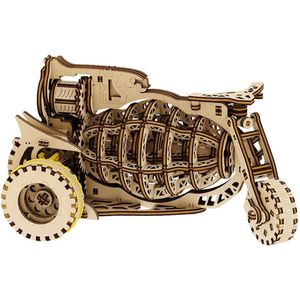 Mr. Playwood Mechanical machine ""Starbike"" - 3D houten puzzel - Bouwpakket hout - DIY - Knutselen - Miniatuur - 149 onderdelen