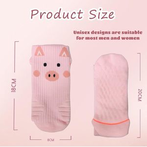 Inovra - Functionele Moguri Varkentjessokken - Sportsokken Roze - Maat L - Antislip - Schattig - Dames - Grote Kinderen . - Sportsokken