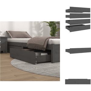 vidaXL Houten Opberglades - Bedlades - 95 x 57 x 18 cm - Grijs - Bedonderdeel