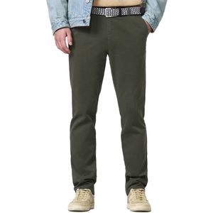 MEYER - Chino - Groen - Regular Fit - Katoen - Lang/maxi