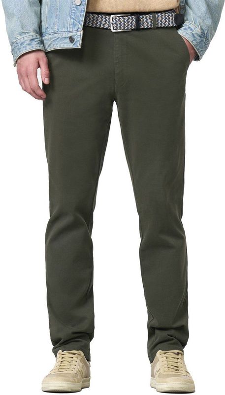 MEYER - Chino - Groen - Regular Fit - Katoen - Lang/maxi
