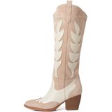 Smile Favorites® Dames Cowboylaarzen Western - Beige - Suedine - Maat 36 -
