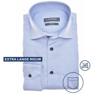 Ledûb modern fit streep blauw ML7