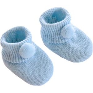 Soft Touch Babyslofjes Pompom 0-3 Maanden Jongens Blauw