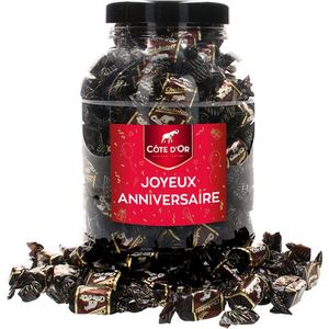 Côte d'Or Chokotoff chocolade met opschrift ""Joyeux Anniversaire!"" - chocolade verjaardagscadeau - pure chocolade met toffee - 1600g