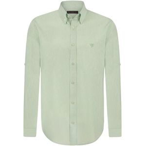 Felix Hardy - Linnen Katoen Blend Shirt - Lichtgroen - Overhemd Heren