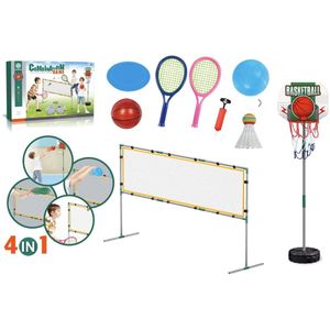 4-in-1 Set - Basketbal - Badminton - Frisbee - Tennis - Volleybal