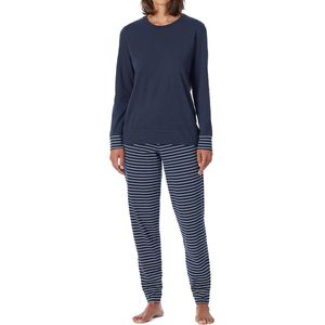 Schiesser Pyjama lange broek - 835 Blue - maat 42 (42) - Dames Volwassenen - 100% katoen- 181753-835-42