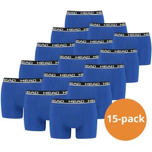 HEAD boxershorts Basic Blue/Black- 15-Pack Blauwe heren boxershorts - Maat XXL