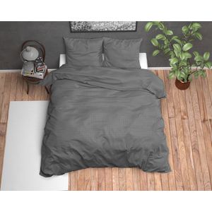 Zensation Axel Dekbedovertrek - 200x200/260 + 2 kussenslopen 60x70 - Antraciet - Tweepersoons