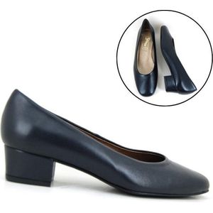 Blauwe Pumps met Lage Hak