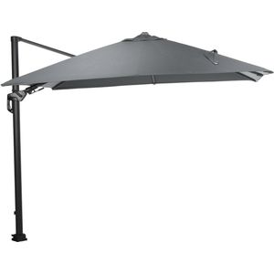 Garden Impressions Hawaii Lumen parasol - donkergrijs doek - inclusief 90 kg parasolvoet en bijpassende parasolhoes