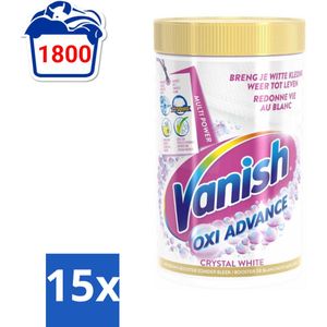 Vanish Oxi Advance - Kristalwit - Vlekkenverwijderaar Poeder - Zonder Bleek - 1.2 kg - Bulkverpakking - 15 stuks