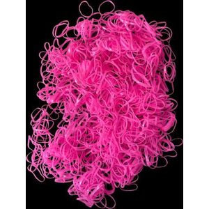 Haarelastiekjes - Wegwerp - 1000st - Roze