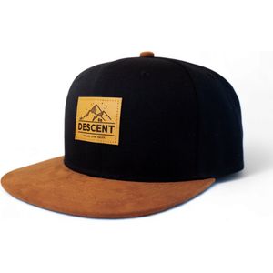 Descent | Snapback Cap - Black/Brown Suede - Pet - Adjustable