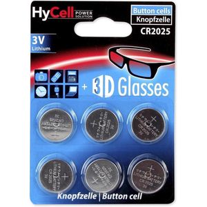 HyCell CR2025 CR2025 Knoopcel Lithium 3 V 140 mAh 6 stuk(s)