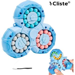 Cliste 2-in-1 Fidget Spinner Magic Bean roterende Kubus Speelgoed - 1 stuk - Sensorisch Speelgoed - Badspeelgoed - Brain Training handheld puzzelspeelgoed - Nieuw - Kinderen