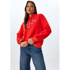 Capuchon kraag Met drukwerk Sweatshirt