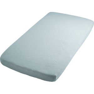 Baby's Only Baby hoeslaken ledikant Fresh ECO - Baby matrasbeschermer - Misty Blue - 60x120 cm - 100% ecologisch katoen