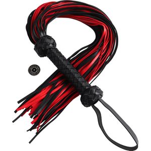 Banoch | Flogger red/black | korte zweep rood/zwart | 64 cm | BDSM