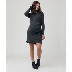 RIPE Zwangerschapsjurk Frill Hem EVIE Charcoal MarleXS