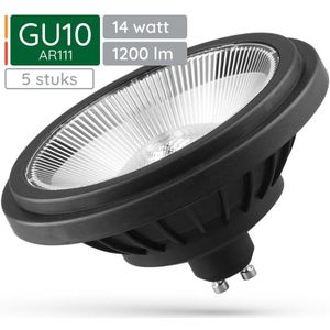 Spectrum GU10 LED Spot AR111 - 14 Watt - 230V - 1200 Lumen - 2700K Warm wit - Gezellig licht - Energiezuinig - 5 stuks
