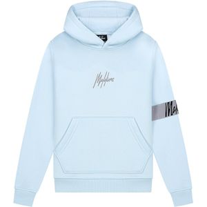 Malelions Junior Captain Hoodie Light Blue/Grey - Maat 140