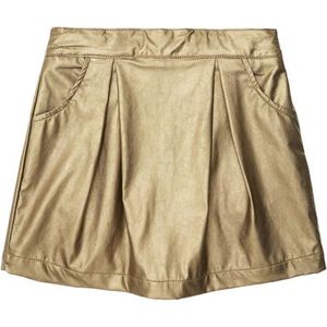 Tocoto vintage Gold leatherette mini skirt 3 jaar