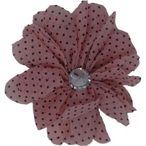 Jessidress Haarelastiekje Bloemen met stippen - Roze