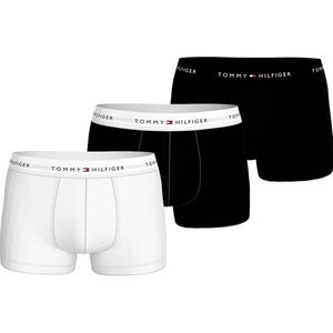 Tommy Hilfiger - Trunk 3P - Boxershorts - Th Wht/Th Wht/Blk - Nauwsluitend
