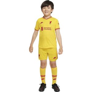 NIKE Liverpool FC Derde Kleine Kit 21/22 Set - Chrome Yellow / Rush Red - S