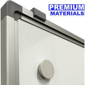 Whiteboard PRO - Geëmailleerd staal - Weekplanner - Maandplanner - Jaarplanner - Magnetisch - Wit - 90x120cm