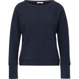 T-shirt - Boothals - Lange Mouwen - Aangename Materiaalmix