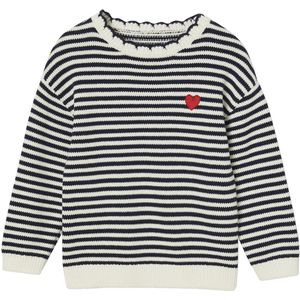 Vertbaudet - Gestreepte Meisjestrui - Gebreid - 100% Katoen