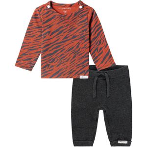 Noppies - Kledingset - 2delig - Broek Lux gebreid Dark Grey - Shirt Yasumi Ginger - Maat 68