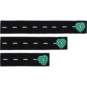 Be Mammy - Damesbroekverlenging Rubber – 3-Pack – Zwart/Groen - BE-BE20-126-BB-N